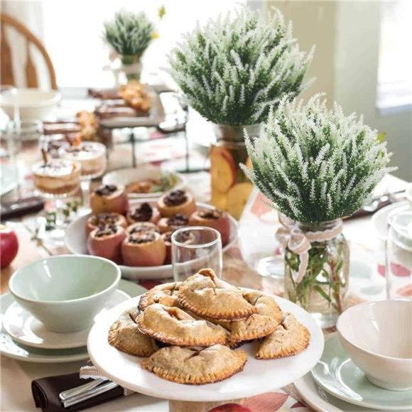 12 Bundles Artificial Lavender Flowers Outdoor UV Resistant Fake Flowers (White) - Picture 4 of 7